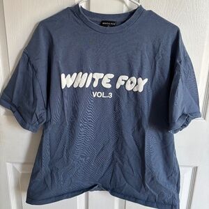 White Fox Blue T-Shirt
